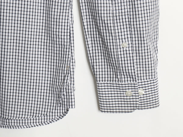 ブルックスブラザーズ チェック 長袖 ボタンダウン シャツ メンズ L 古着 Red Fleece コットン マチ付き ワイシャツ ホワイト ブラック BD