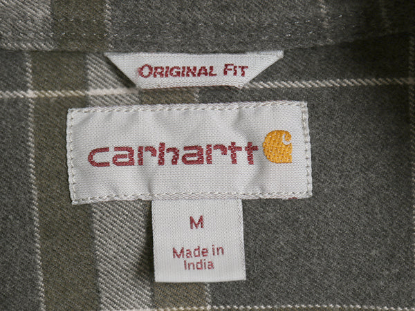 US企画 カーハート 長袖 ヘビー フランネル シャツ メンズ M / 古着 チェック ORIGINAL FIT ネルシャツ コットン ワーク 廃盤 マルチカラー