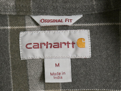 US企画 カーハート 長袖 ヘビー フランネル シャツ メンズ M / 古着 チェック ORIGINAL FIT ネルシャツ コットン ワーク 廃盤 マルチカラー