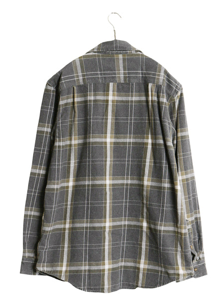 US企画 カーハート 長袖 ヘビー フランネル シャツ メンズ M / 古着 チェック ORIGINAL FIT ネルシャツ コットン ワーク 廃盤 マルチカラー