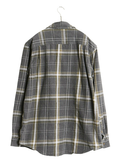 US企画 カーハート 長袖 ヘビー フランネル シャツ メンズ M / 古着 チェック ORIGINAL FIT ネルシャツ コットン ワーク 廃盤 マルチカラー