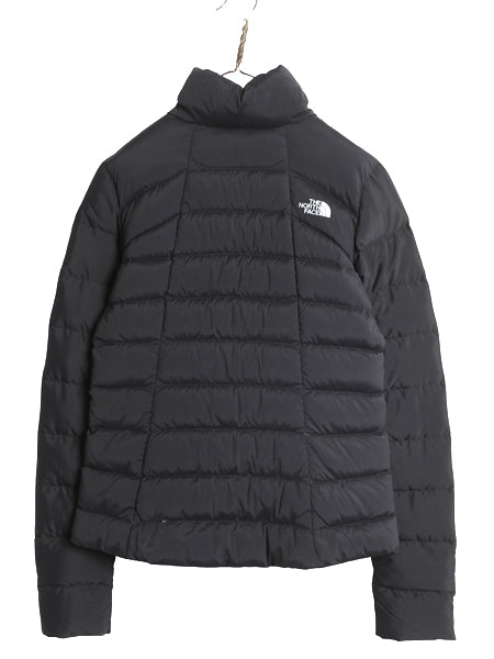US企画 ノースフェイス ナイロン ダウン ジャケット レディース S / キルティング ジャンパー ストレッチ 700 フィル パッカブル ブラック 