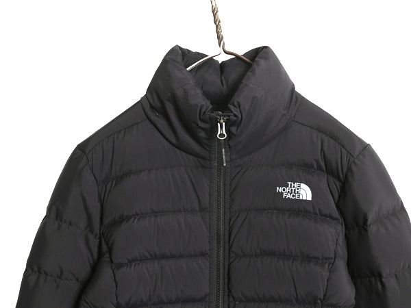 US企画 ノースフェイス ナイロン ダウン ジャケット レディース S / キルティング ジャンパー ストレッチ 700 フィル パッカブル ブラック 