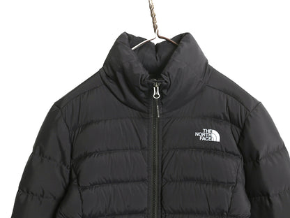 US企画 ノースフェイス ナイロン ダウン ジャケット レディース S / キルティング ジャンパー ストレッチ 700 フィル パッカブル ブラック 
