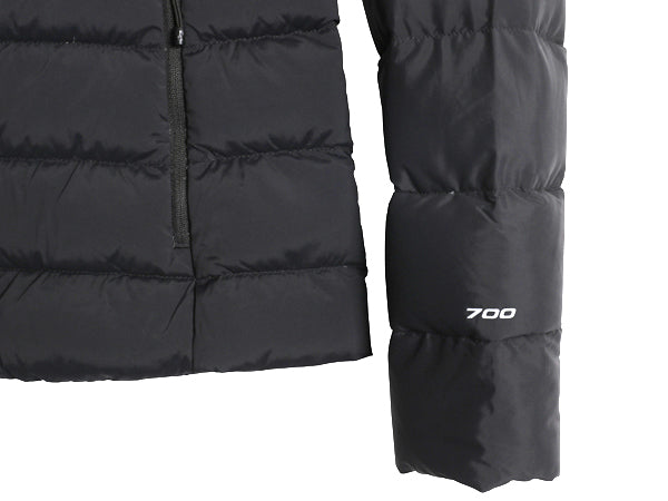 US企画 ノースフェイス ナイロン ダウン ジャケット レディース S / キルティング ジャンパー ストレッチ 700 フィル パッカブル ブラック 