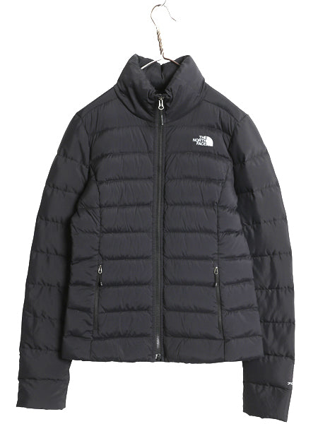 US企画 ノースフェイス ナイロン ダウン ジャケット レディース S / キルティング ジャンパー ストレッチ 700 フィル パッカブル ブラック 