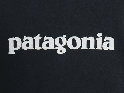 USA製 パタゴニア ロゴ プリント 半袖 Tシャツ メンズ XL / 19年製 アウトドア カットソー スリムフィット シンプル 薄手 大きいサイズ 黒