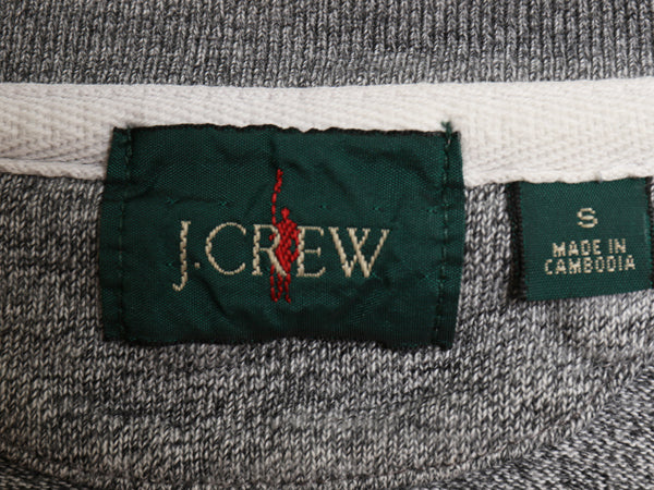 ジェイクルー ボーダー 長袖 Tシャツ メンズ S / オールド 復刻 巨人タグ ラガーシャツ タイプ ロンT コットン ストレッチ ツートン 灰 黒