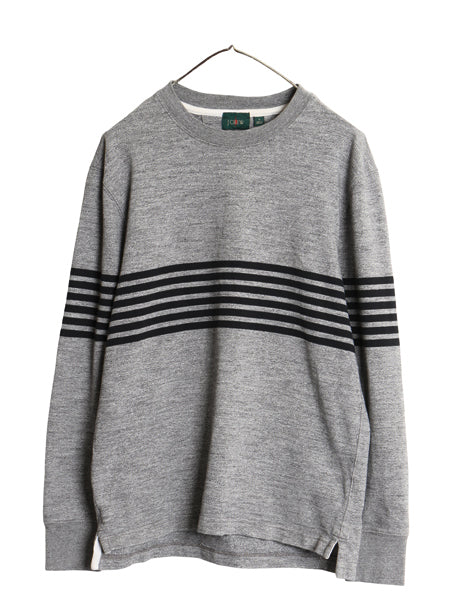 ジェイクルー ボーダー 長袖 Tシャツ メンズ S / オールド 復刻 巨人タグ ラガーシャツ タイプ ロンT コットン ストレッチ ツートン 灰 黒