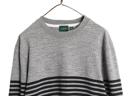 ジェイクルー ボーダー 長袖 Tシャツ メンズ S / オールド 復刻 巨人タグ ラガーシャツ タイプ ロンT コットン ストレッチ ツートン 灰 黒