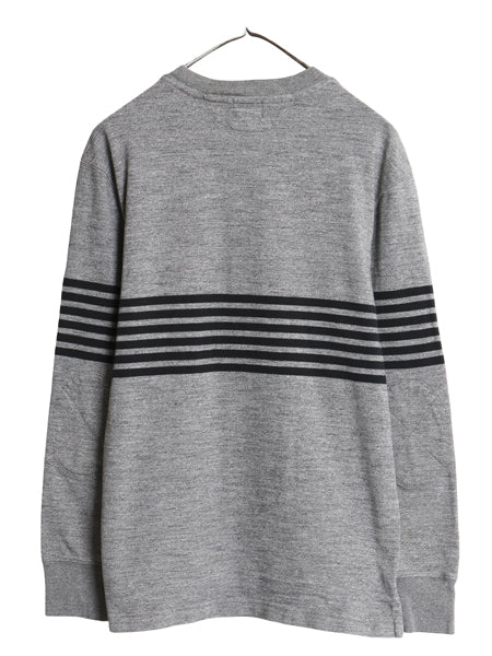 ジェイクルー ボーダー 長袖 Tシャツ メンズ S / オールド 復刻 巨人タグ ラガーシャツ タイプ ロンT コットン ストレッチ ツートン 灰 黒