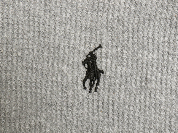 デッドストック 00s ポロ ラルフローレン 長袖 サーマル Tシャツ メンズ M / オールド ロンT ワッフル カットソー ストレッチ コットン 灰