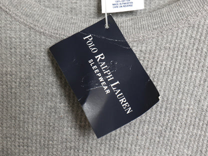 デッドストック 00s ポロ ラルフローレン 長袖 サーマル Tシャツ メンズ M / オールド ロンT ワッフル カットソー ストレッチ コットン 灰