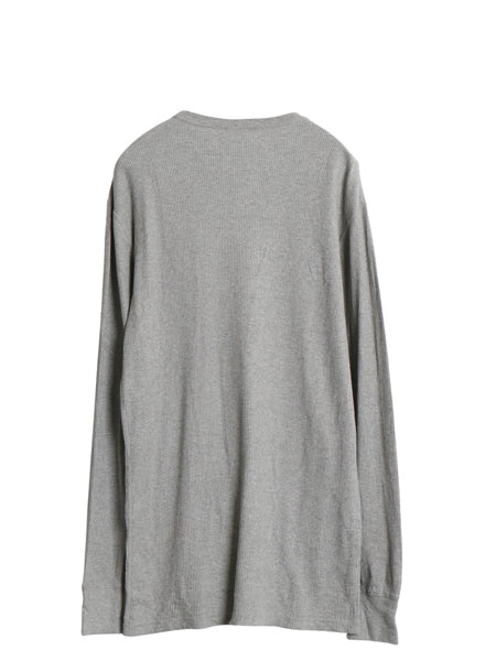デッドストック 00s ポロ ラルフローレン 長袖 サーマル Tシャツ メンズ M / オールド ロンT ワッフル カットソー ストレッチ コットン 灰
