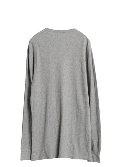 デッドストック 00s ポロ ラルフローレン 長袖 サーマル Tシャツ メンズ M / オールド ロンT ワッフル カットソー ストレッチ コットン 灰