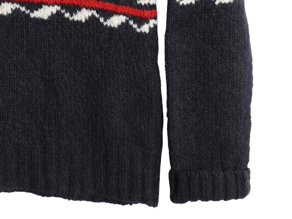 ポロ ラルフローレン ショールカラー ノルディック ニット セーター メンズ L / ウール アルパカ 総柄 プルオーバー トグル 長袖セーター 