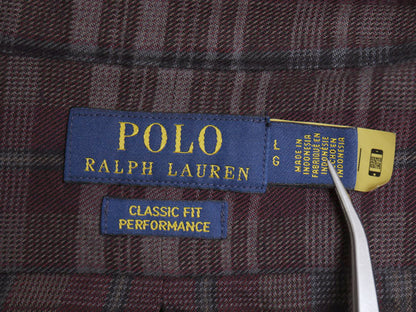 ラルフローレン チェック 長袖 ボタンダウン シャツ メンズ L ポロ CLASSIC FIT PERFORMANCE ワンポイント ポニー カジュアル マルチカラー