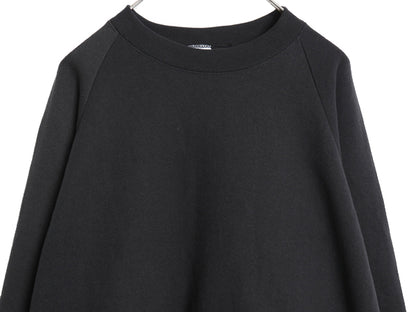 90s フルーツオブザルーム 無地 スウェット メンズ XXXL / 古着 オールド トレーナー 裏起毛 ブランク 大きいサイズ ラグラン シンプル 黒
