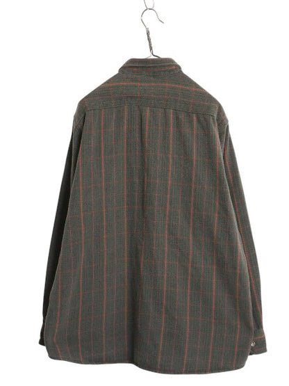 90s ファイブブラザー チェック 長袖 ヘビー フランネル シャツ メンズ XL オールド ネルシャツ ヘビーウェイト マルチカラー 大きいサイズ