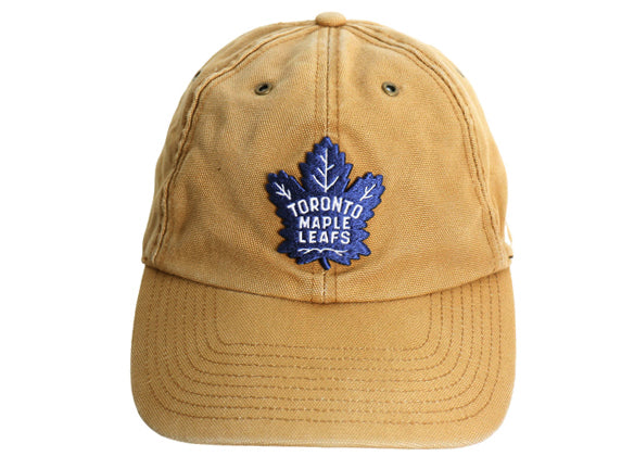 47brand カーハート メープルリーフス ベースボール キャップ フリーサイズ NHL オフィシャル 帽子 コットン ワーク スペシャル コラボ 茶