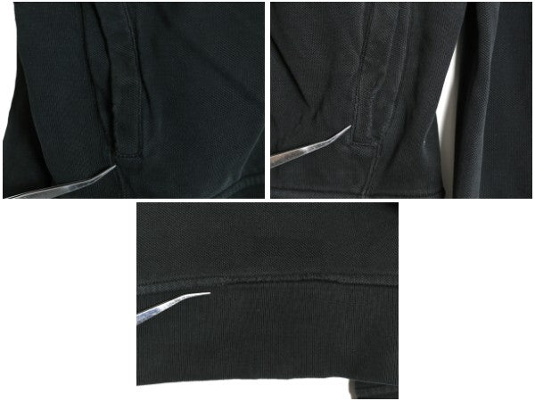 00s ポロ ラルフローレン フルジップ 鹿の子 フード パーカー メンズ XL / オールド スウェット トレーナー ワンポイント 大きいサイズ 黒