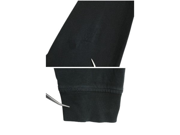 00s ポロ ラルフローレン フルジップ 鹿の子 フード パーカー メンズ XL / オールド スウェット トレーナー ワンポイント 大きいサイズ 黒