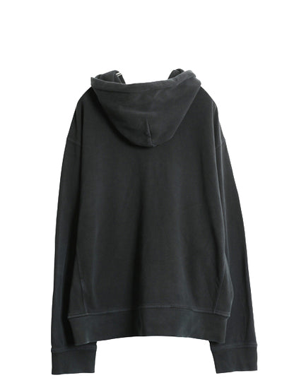 00s ポロ ラルフローレン フルジップ 鹿の子 フード パーカー メンズ XL / オールド スウェット トレーナー ワンポイント 大きいサイズ 黒