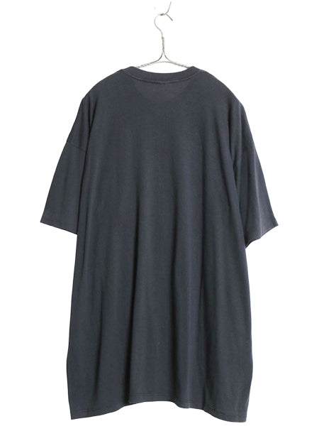80s USA製 ポケット付き 無地 半袖 Tシャツ メンズ XXXL / ヴィンテージ ポケT ブランク ソリッド トップス カットソー 大きいサイズ 黒