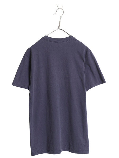 90s USA製 ひまわり アート イラスト プリント Tシャツ メンズ レディース M オールド フラワー グラフィック ヘビーウェイト コットン 紺