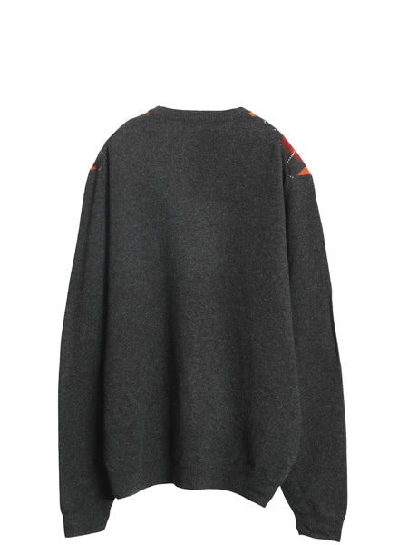 ブルックスブラザーズ アーガイル ニット セーター メンズ XL 古着 スコットランド製 ラム ウール Vネック シンプル 大きいサイズ ゆったり