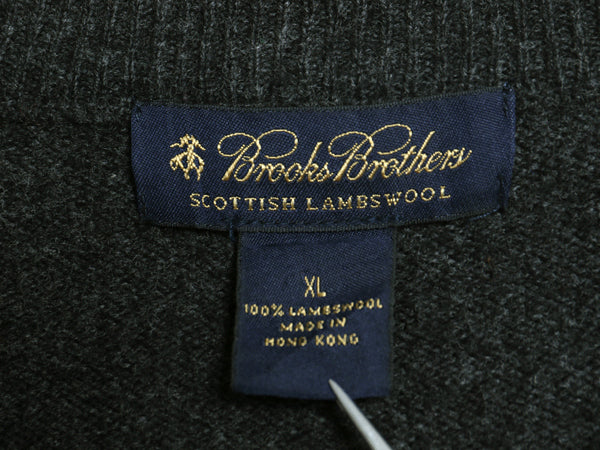 ブルックスブラザーズ アーガイル ニット セーター メンズ XL 古着 スコットランド製 ラム ウール Vネック シンプル 大きいサイズ ゆったり