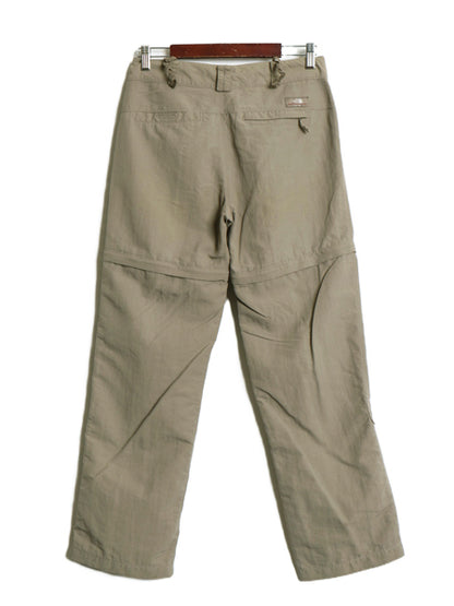 US企画 ノースフェイス 3WAY ナイロン カーゴ コンバーチブル パンツ 6 レディース S 程 ショートパンツ ロングパンツ クロップド カーキ