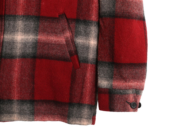 80s USA製 ウールリッチ チェック ウール ジャケット メンズ M / ヴィンテージ 裏 ボア パイル フリース フルジップ ブルゾン メイシーズ