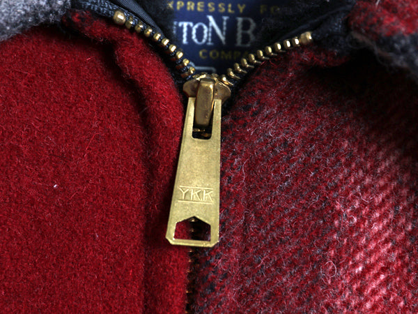 80s USA製 ウールリッチ チェック ウール ジャケット メンズ M / ヴィンテージ 裏 ボア パイル フリース フルジップ ブルゾン メイシーズ