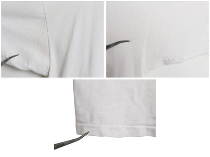 70s 80s USA製 ポケット付き 両面 カレッジ プリント Tシャツ メンズ XL ヴィンテージ ポケT シングルステッチ カットソー 大きいサイズ 白