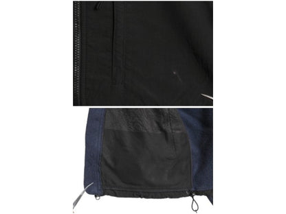 ノースフェイス デナリ ジャケット メンズ S 古着 アウトドア フリース ナイロン ブルゾン ハイネック フルジップ アウター ツートン 紺 黒