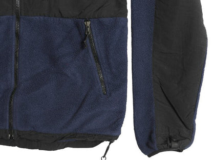 ノースフェイス デナリ ジャケット メンズ S 古着 アウトドア フリース ナイロン ブルゾン ハイネック フルジップ アウター ツートン 紺 黒