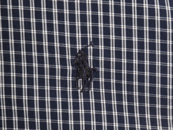 90s ラルフローレン チェック 長袖 ボタンダウン シャツ メンズ XL オールド ポロ BLAKE コットン ワンポイント ポニー 刺繍 大きいサイズ