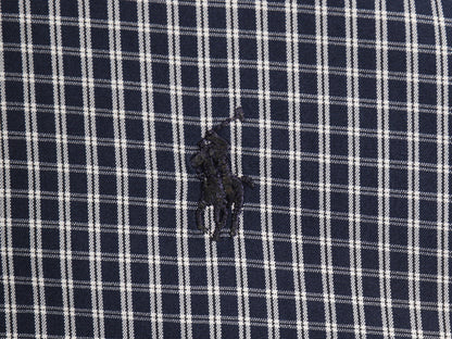 90s ラルフローレン チェック 長袖 ボタンダウン シャツ メンズ XL オールド ポロ BLAKE コットン ワンポイント ポニー 刺繍 大きいサイズ