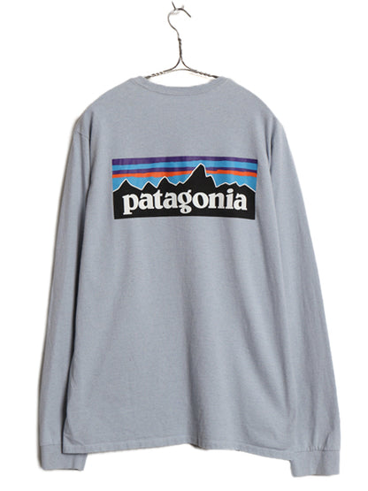パタゴニア 両面 プリント 長袖 Tシャツ メンズ M / 22年製 アウトドア ロンT ロングスリーブ P6 バックプリント ボックスロゴ カットソー