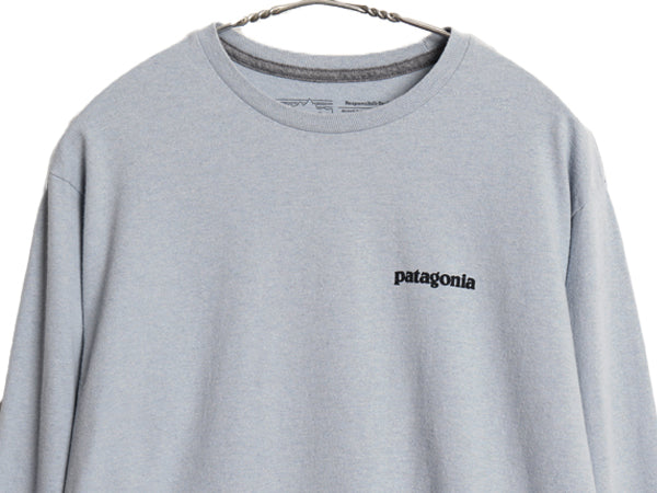 パタゴニア 両面 プリント 長袖 Tシャツ メンズ M / 22年製 アウトドア ロンT ロングスリーブ P6 バックプリント ボックスロゴ カットソー