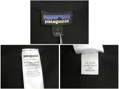 パタゴニア マイクロD ハーフジップ フリース プルオーバー メンズ L 19年製 ロンT 長袖 Tシャツ ハイネック アウトドア トップス ブラック