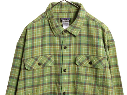 パタゴニア ロングスリーブ フィヨルド フランネル シャツ メンズ XL / 10年製 チェック ネルシャツ ボックス 大きいサイズ マルチカラー