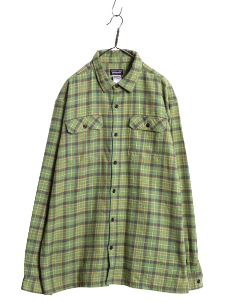 パタゴニア ロングスリーブ フィヨルド フランネル シャツ メンズ XL / 10年製 チェック ネルシャツ ボックス 大きいサイズ マルチカラー