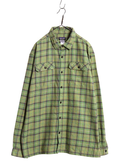 パタゴニア ロングスリーブ フィヨルド フランネル シャツ メンズ XL / 10年製 チェック ネルシャツ ボックス 大きいサイズ マルチカラー