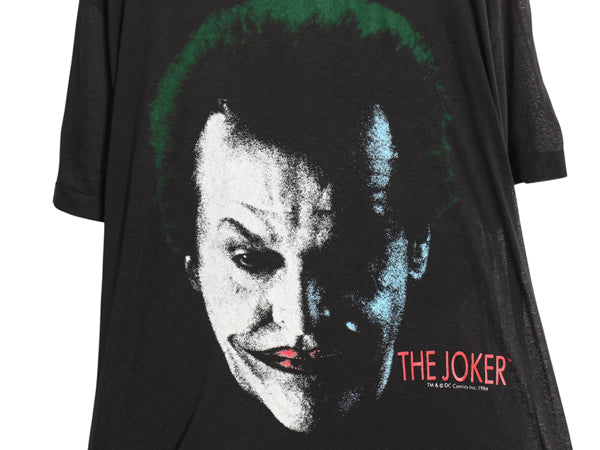 80s ★ ジョーカー イラスト プリント Tシャツ メンズ L ヴィンテージ オフィシャル バットマン ジャックニコルソン ムービー キャラクター