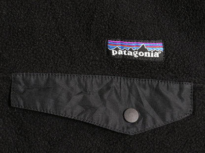 パタゴニア シンチラ スナップT メンズ S / 古着 07年製 アウトドア プルオーバー フリース ジャケット ブルゾン ジャンパー ハイネック 黒