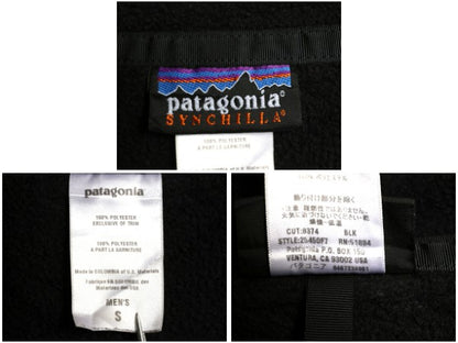 パタゴニア シンチラ スナップT メンズ S / 古着 07年製 アウトドア プルオーバー フリース ジャケット ブルゾン ジャンパー ハイネック 黒
