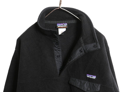 パタゴニア シンチラ スナップT メンズ S / 古着 07年製 アウトドア プルオーバー フリース ジャケット ブルゾン ジャンパー ハイネック 黒