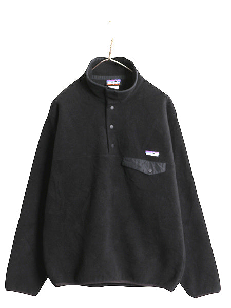 パタゴニア シンチラ スナップT メンズ S / 古着 07年製 アウトドア プルオーバー フリース ジャケット ブルゾン ジャンパー ハイネック 黒